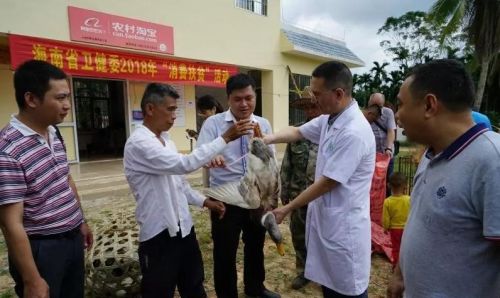 图为海南省卫生健康委2018”消费扶贫“活动现场。