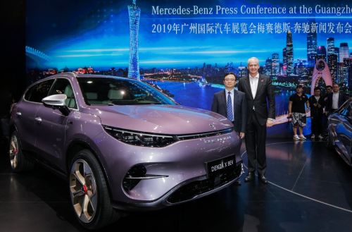 2019年广州车展，比亚迪与奔驰联合推出全新SUV车型“腾势X”