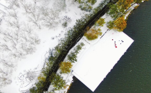  最强降雪    11月7~9日，沈阳市出现历史罕见的特大暴雪天气过程。据统计，此次过程是1905年有气象记录以来冬季最强降雪过程。图为11月9日拍摄的沈阳市和平区沈水湾公园雪景。新华社