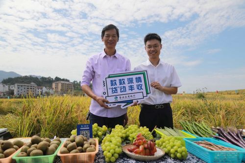 一直以来，磐安农商银行在助农上深着力。图为该行助力中国农民丰收节。谢江峰摄