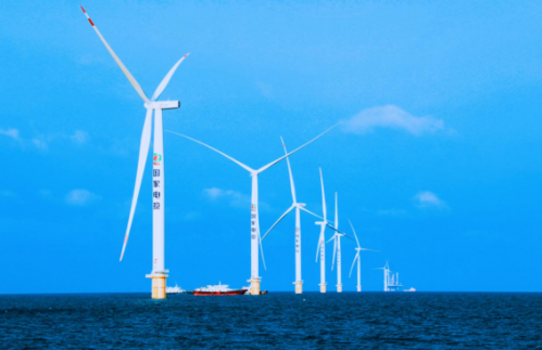 图为国家电投山东半岛南3号海上风电。供图：山东省能源局
