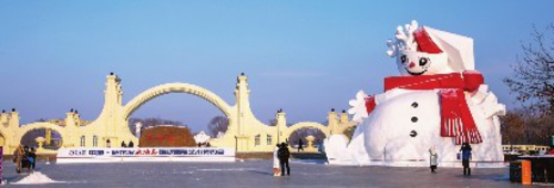 太阳岛国际雪雕艺术博览会外景。哈尔滨市文旅集团/供图