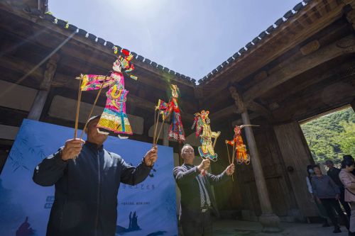 活动现场，皮影戏、宁国龙窑、紫砂微雕等非遗项目进行了集中展演，引得游客们纷纷亲身体验。