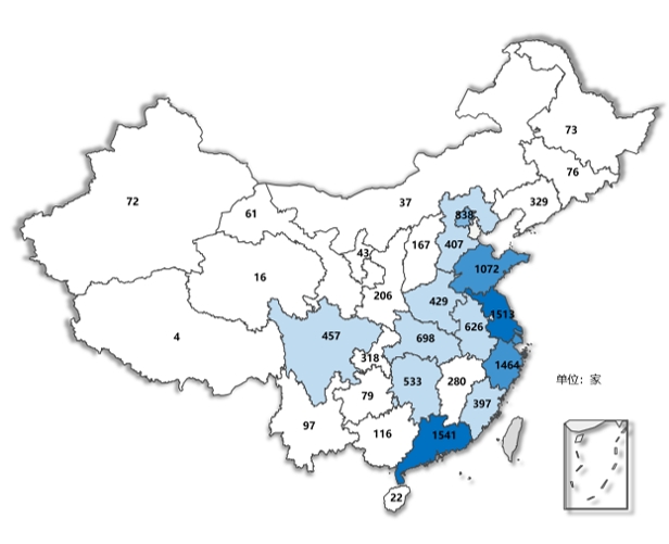 专精特新“小巨人”企业行政区分布（不分批次）