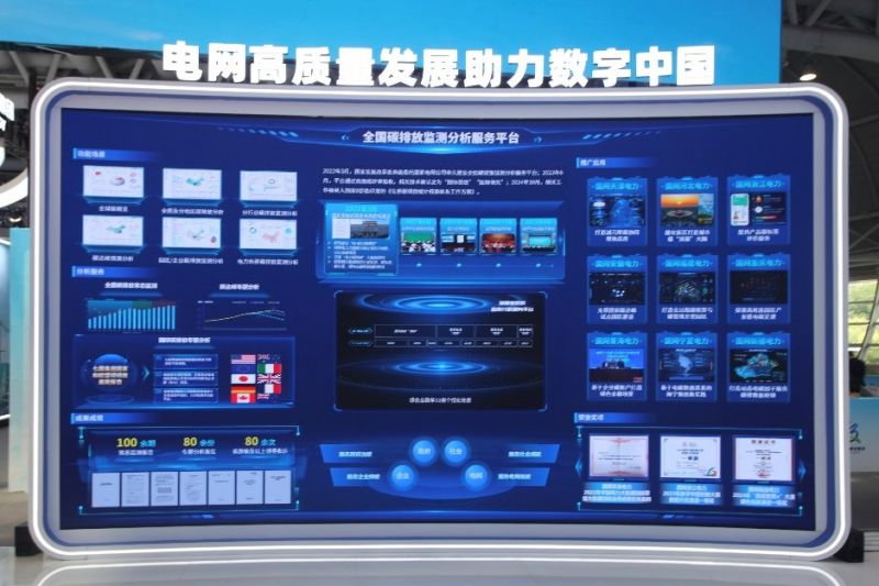 国网信通产业集团自主研发的全国碳排放监测分析服务平台