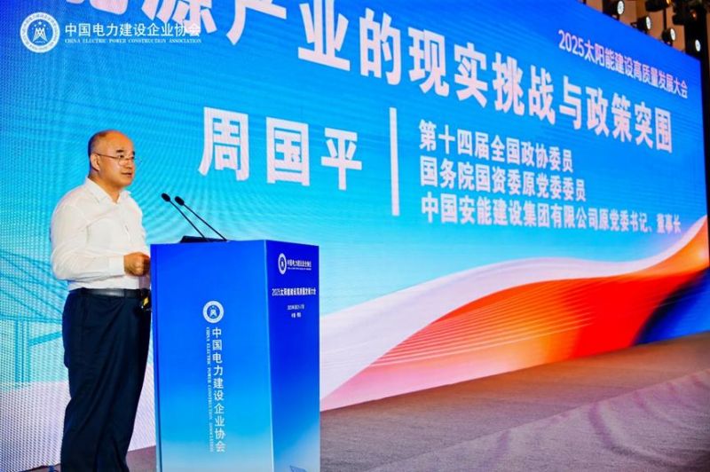 第十四届全国政协委员，国务院国资委原党委委员，中国安能建设集团有限公司原党委书记、董事长周国平作主旨演讲