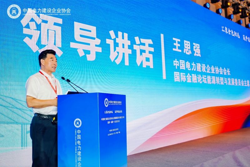 中国电力建设企业协会会长、国际金融论坛能源转型与发展委员会主席王思强发表讲话