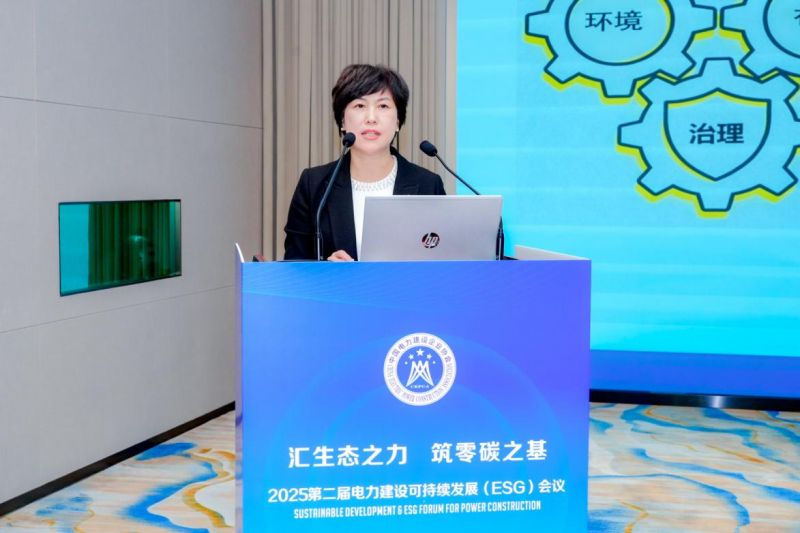 中国电力建设企业协会秘书长祝慧萍发表主题演讲