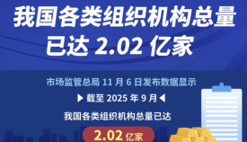 我国各类组织机构总量已达2.02亿家